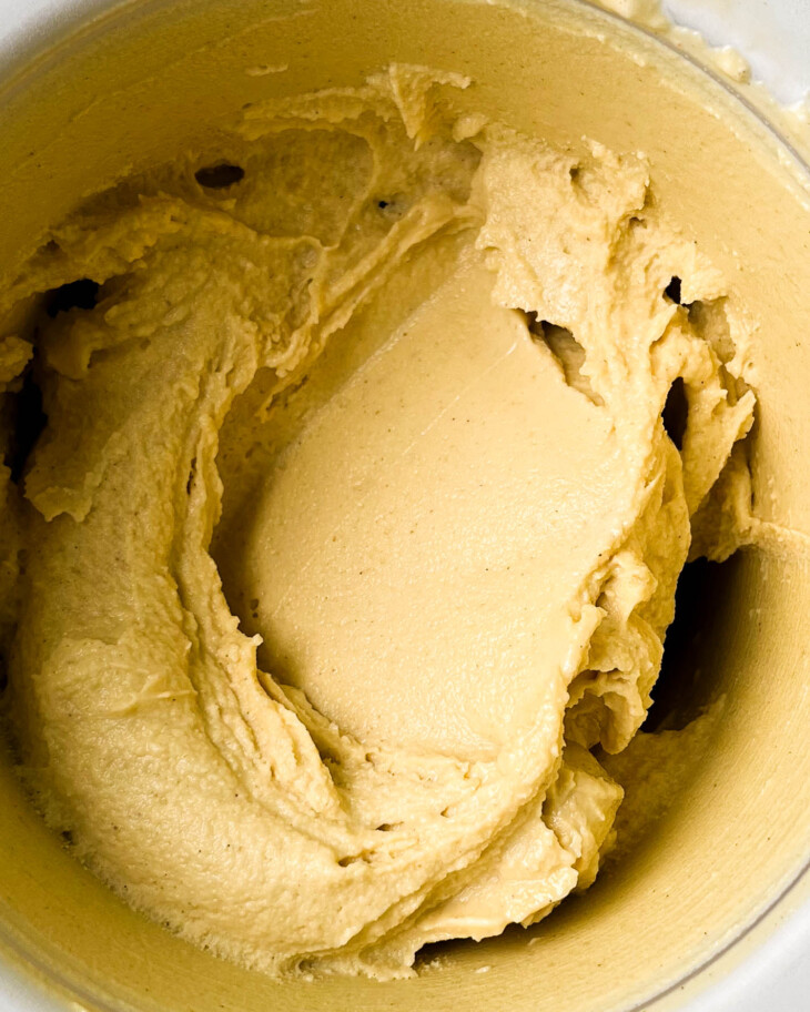 vanilla bean ice cream in a container